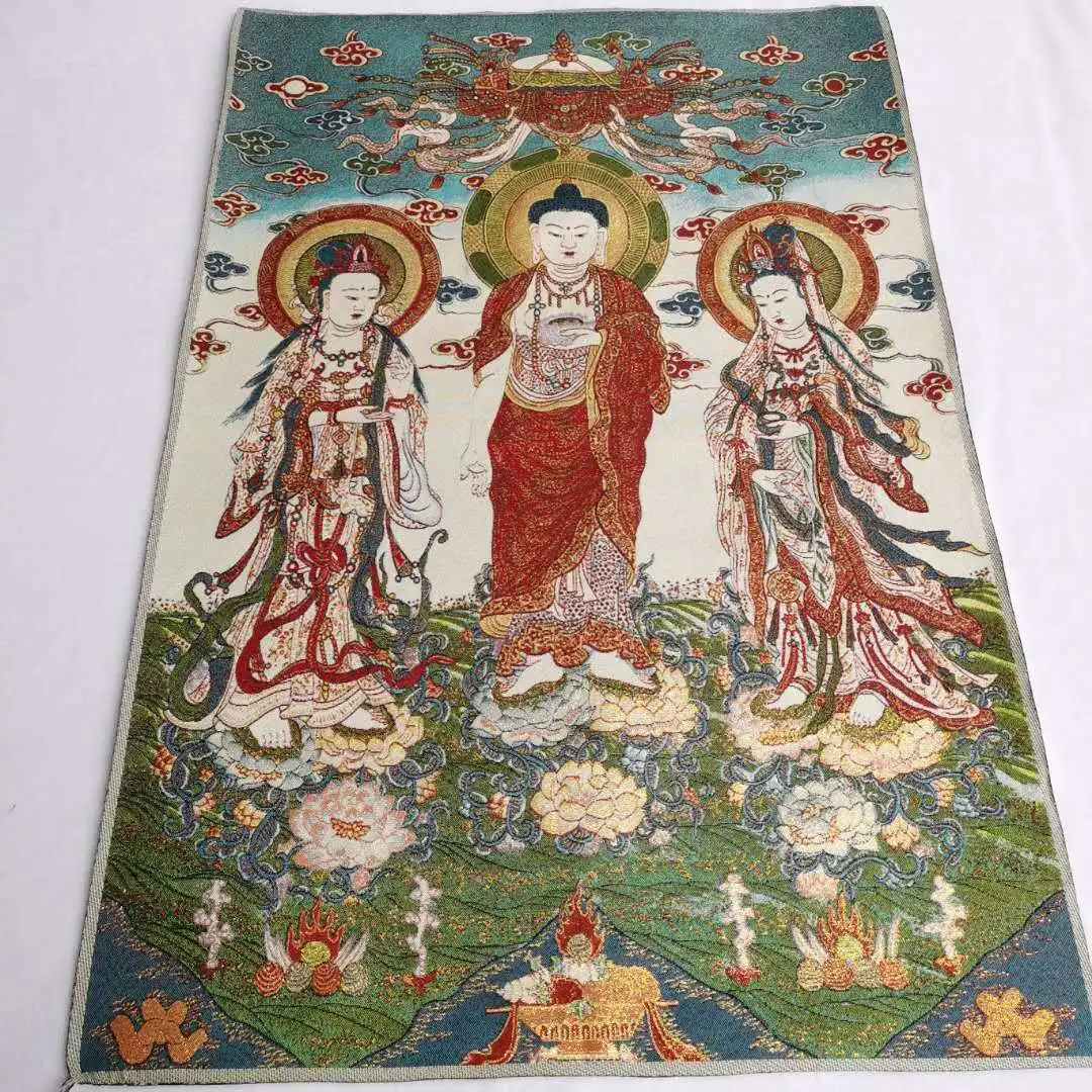 Китайская буддийская ткань, шелковая ткань Tathagata Buddha Guangyin Kwanyin Tangka Thangka 26548 (art.: 3920ca83bb41d) - 3920ca83bb41d