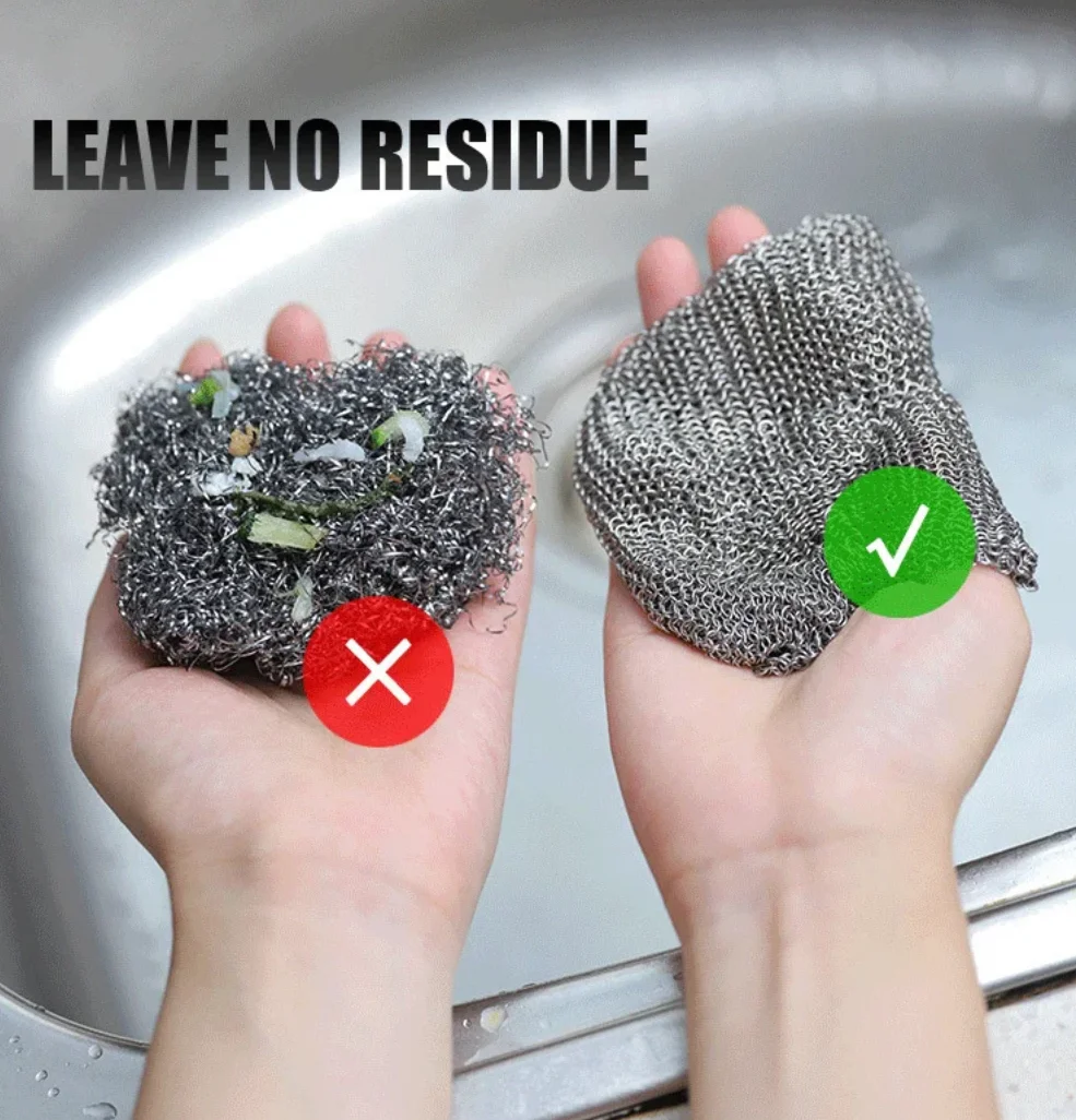 Щетки для чистки кухонного вока из нержавеющей стали доступны 3 размера