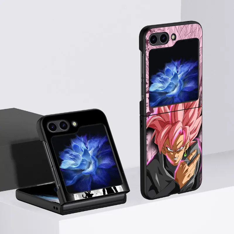 

Dragon Ball Anime Cute Fundas Case For Samsung Galaxy Z Flip 4 3 5G Black Hard Cell Phone Cover ZFlip5 Clear PC Luxury