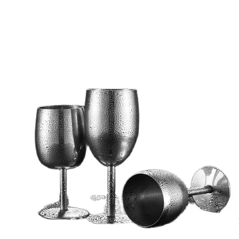 

Stainless Steel Red Wine Glass Steel Goblet Wine Glass Fall Resistant Creative Single Layer Picnic Goblet