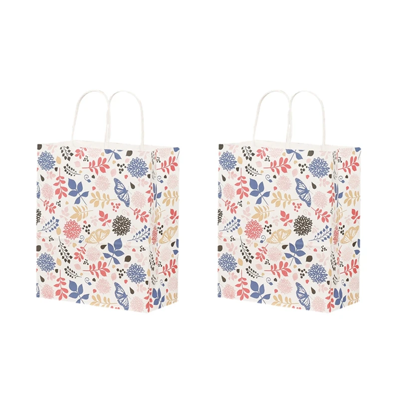 

40Pcs/Lot Kraft Paper Bag Party Wedding Favors Handmade Bread Cookies Gift Bags Vintage Floral Packaging Wrapping (S)