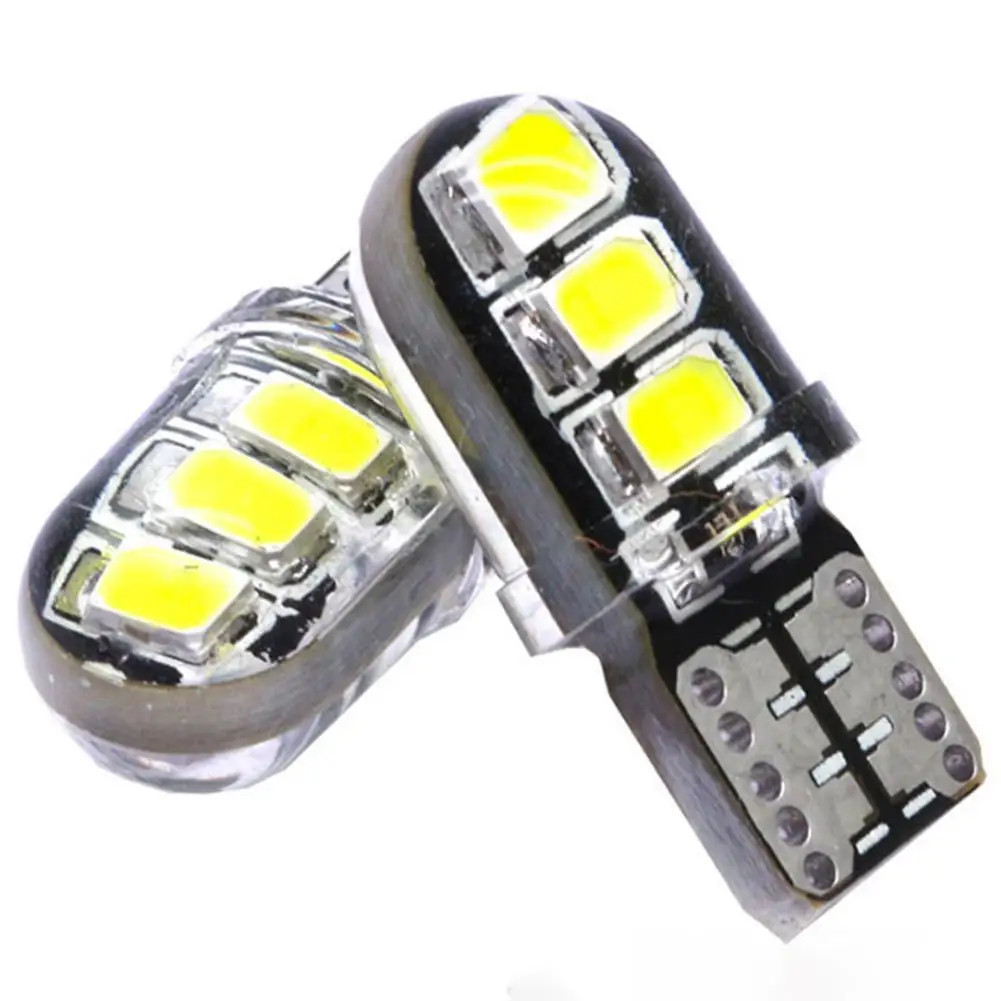 

10 Pcs Silicone Motorcycle Lamp Crystal Lights 12v T10 2835 6led High-brightness Width Lights