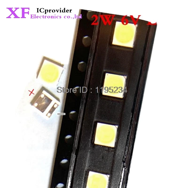 100 шт./лот 3535 2 Вт 6 в холодный белый светодиод TV подсветка SMD лучшее качество