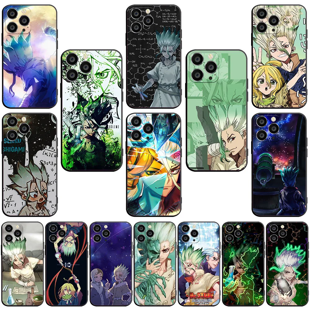 BK-18 Dr. Stone Silicone Case For Samsung A13 A32 A53 A01 A02 M02 A73 A81 A41 A60S S10E S20 M02S FE Quantum 2