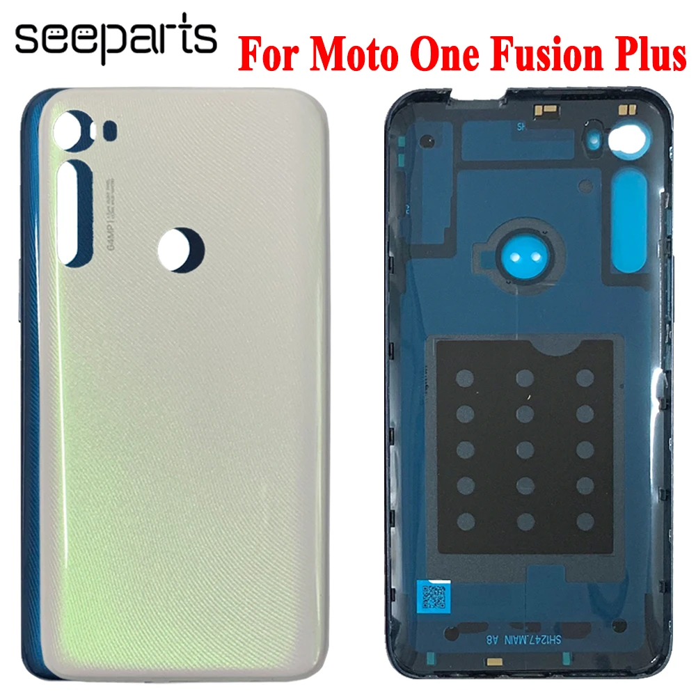 

NEW For Motorola Moto One Fusion+ Battery Door Back Cover Housing Case One Fusion Plus Battery Cover