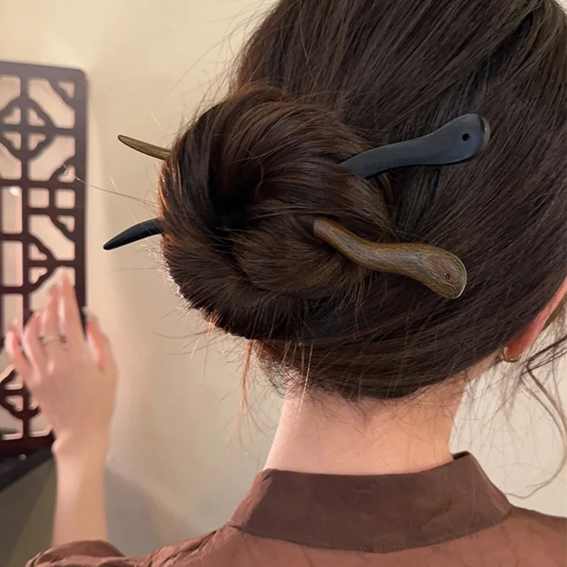 

Chinese Stick Wood Hair Sticks Pins Hairwear Hairpins Head Pins Handmade Wooden Head Jewelry Accessories Ornaments For Women