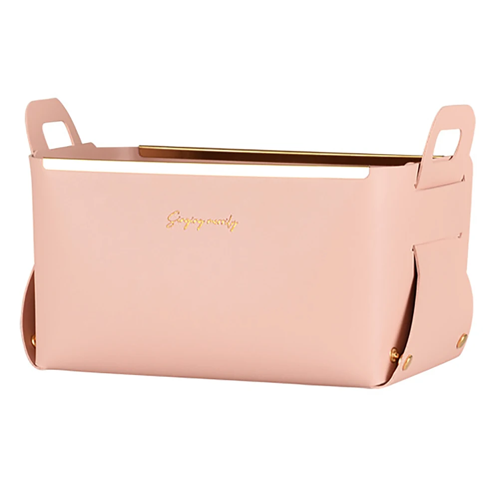 

Leather Desktop Large Storage Box Living Room Bedroom Sundries Key Plate Decoration Dice Tray Coins PU Folding Storage-G