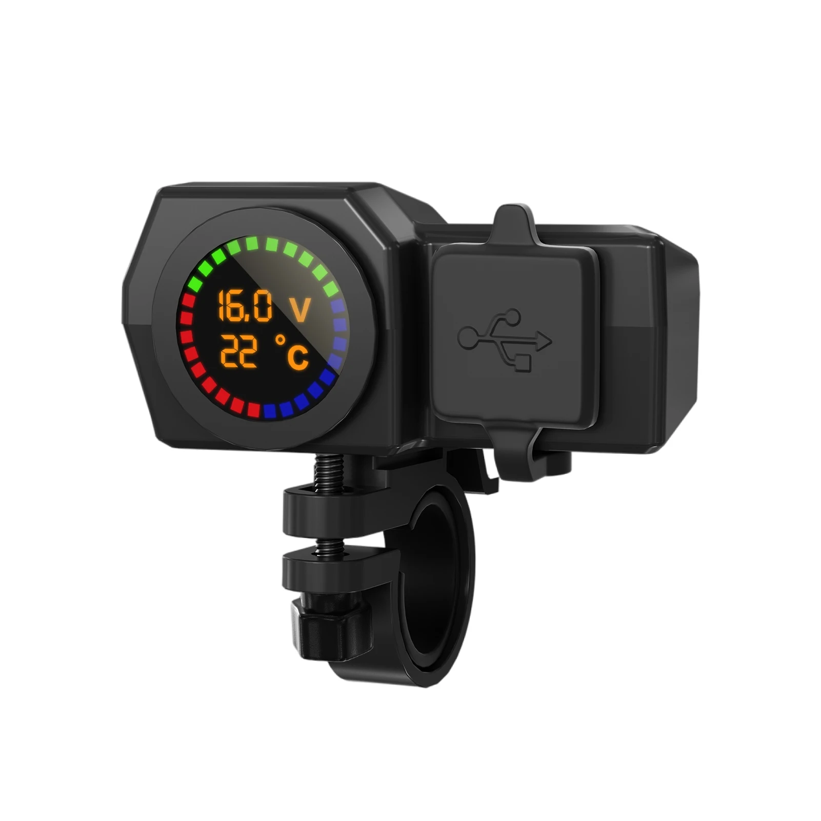 

Motorcycle USB Car Charger Car Charger Socket With LED Voltmeter And Power Switch Car Power Outlet Waterproof Socket Dual USB