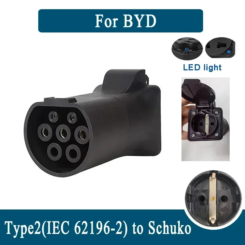 

GB/T на EU Schuko V2L Автомобильный разрядный кабель для зарядки электростанции Адаптер для BYD Atto 3 (необходимовые автомобильные опоры V2L)