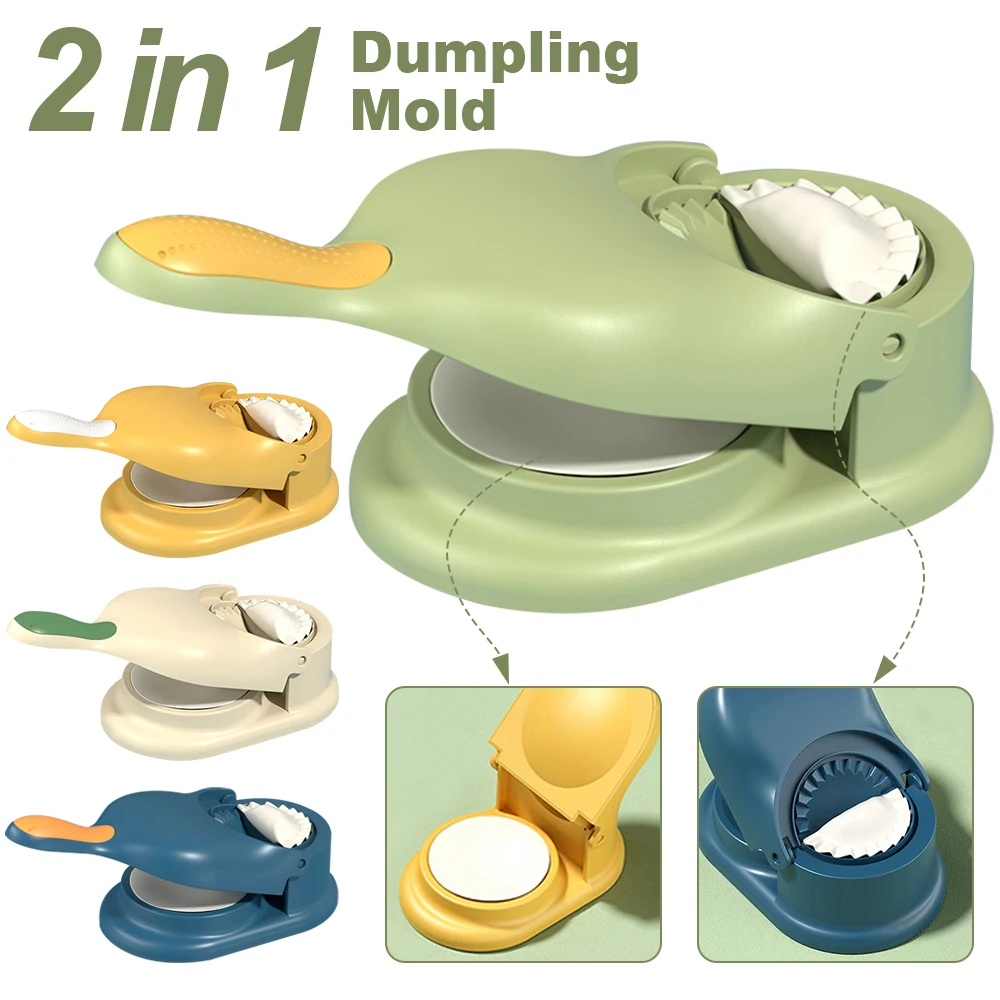 

Kitchen Manual Pressing Tool For Dumpling Skin 2 In 1 Dumpling Maker Mold Household Wrapper Pastry Making Crust Gadget DIY Set