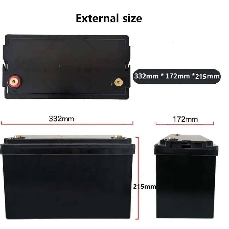 Пластиковый литиевый аккумулятор для 12 в 100 Ач LiFePO4