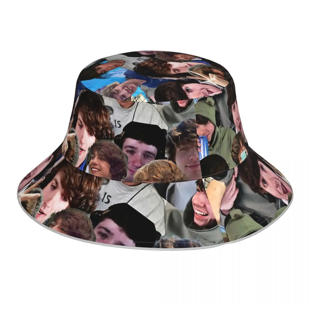 Karl Jacobs Collage Art reflective Bucket Hat Men Women Bucket Hat Outdoor Sunscreen Beach Hat Sun Hiking Fishing Cap