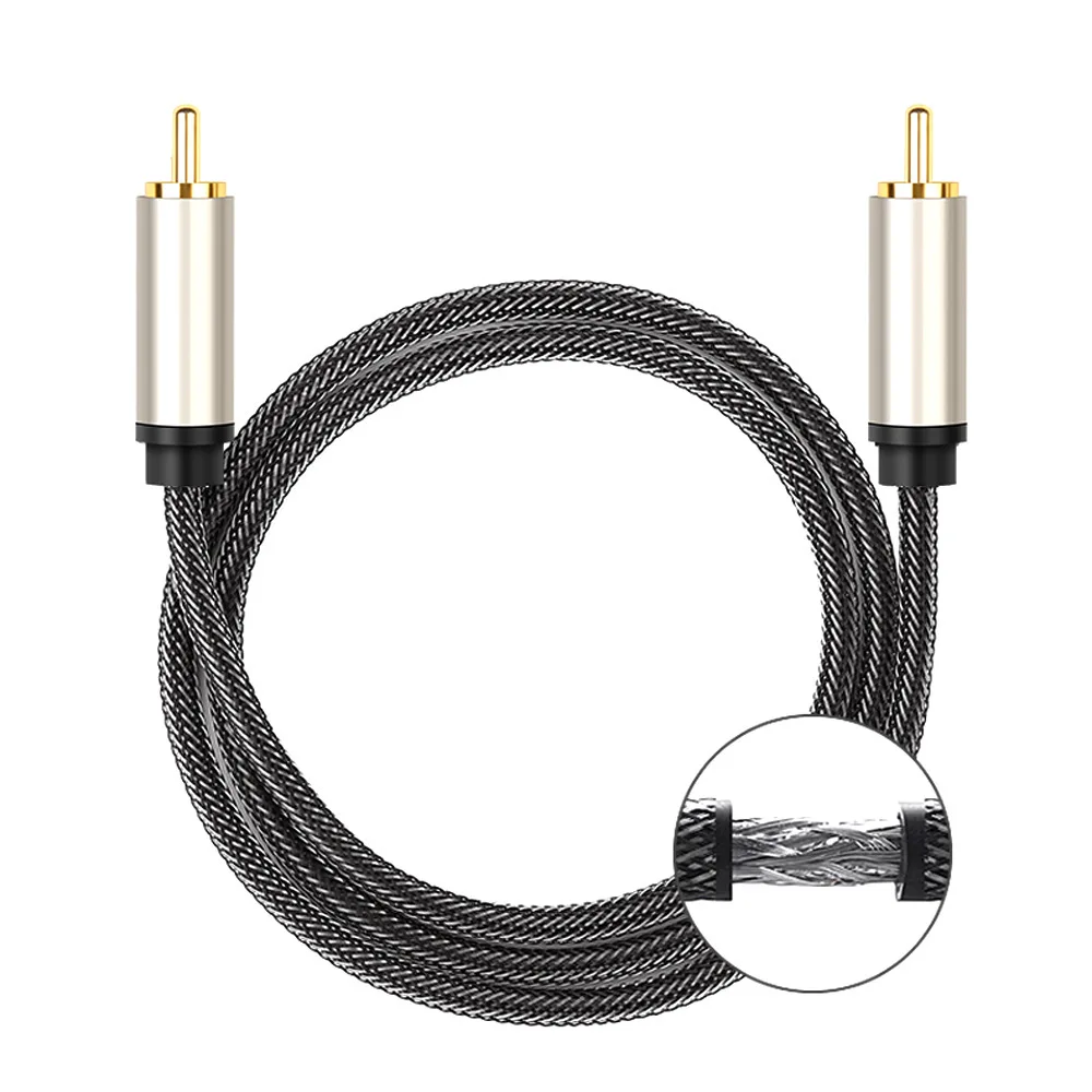 

1/3/5M HIFI 5.1 Audio Cable Gold Plated Digital RCA To RCA Male Coaxial Coax Amplifer SPDIF Home Video TV Accessories