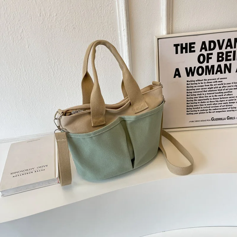 

Сумка на плечо через плечо в Корейском стиле, универсальные вместительные сумки-тоуты контрастных цветов, новинка 2023, сумки-мессенджеры