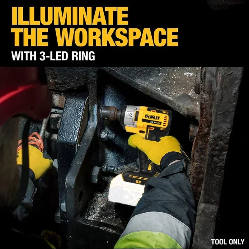 Фото Dewalt DCF880 Аккумуляторный ударный гайковерт 20 В Оригинальный 2300 об/мин Перезаряжаемый электрический литиевый аккумулятор 13 мм Электроинструменты 203 Нм №5