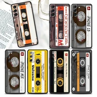 vintage cassette tape retro style phone case for samsung galaxy s20 s21 fe s10 s9 s8 s22 plus ultra 5g s10e lite case soft cover