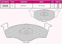 

Store code: 93538 for brake pad (air disc) GOLF III (air disc) GOLF III