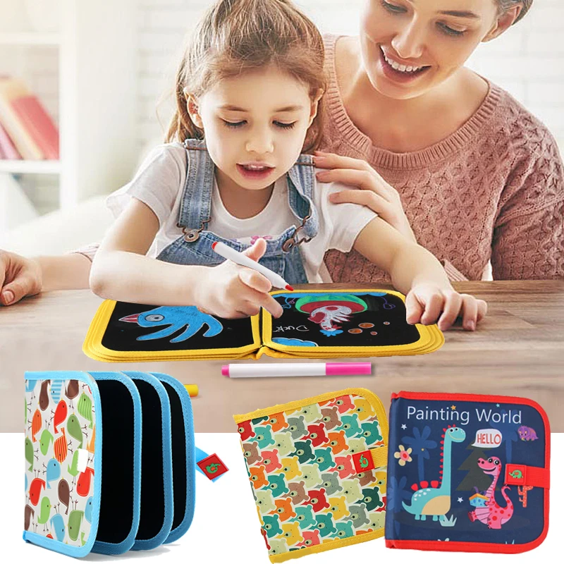 

Детские игрушки, набор для рисования, игрушки для рисования, черная доска с ручкой, мелом, раскраска, книжка-раскраска, веселая игрушка, детская черная доска