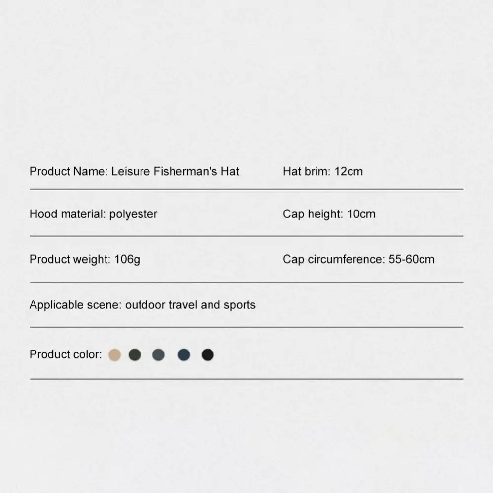 Summer Men's Casual Sunscreen Big Brim Sunshade Fisherman Hat Outdoor Travel UV Protection Breathable Mountaineering Hat