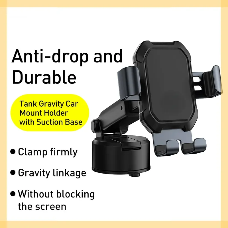 

Gravity Suction Cup Adjustable Holder Stand in Car GPS Mount 13 12 Pro