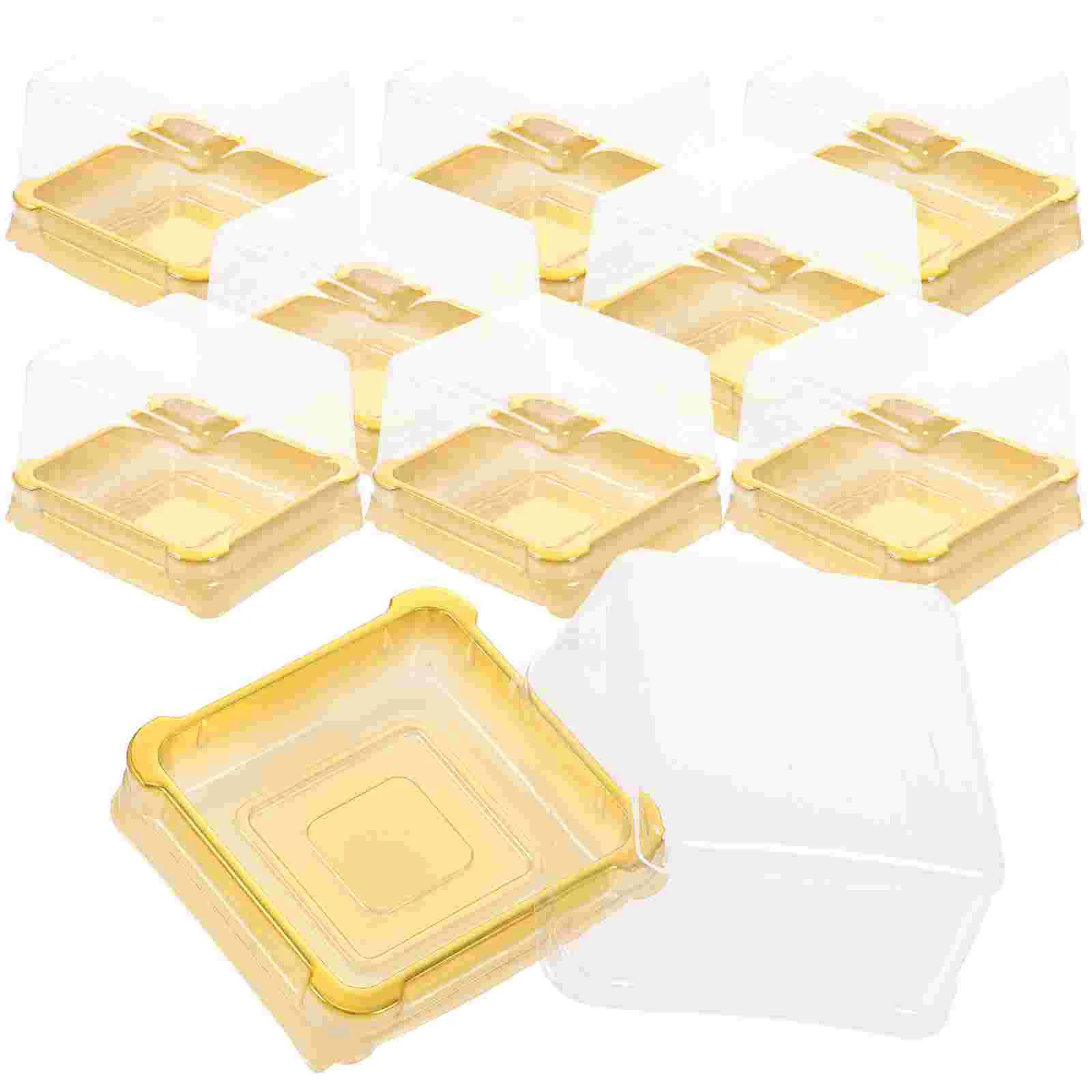 50pcs Clear Cupcake Boxes Mooncake Muffins Dome Box Containers Wedding Birthday Gifts Supplies