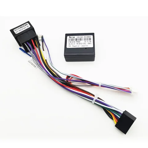 Radio Wiring Harness Adapter CAN Bus Decoder 16 Pin Plug to ISO Connector Car Android Cable for Peugeot 206 307 Citroën Xsara