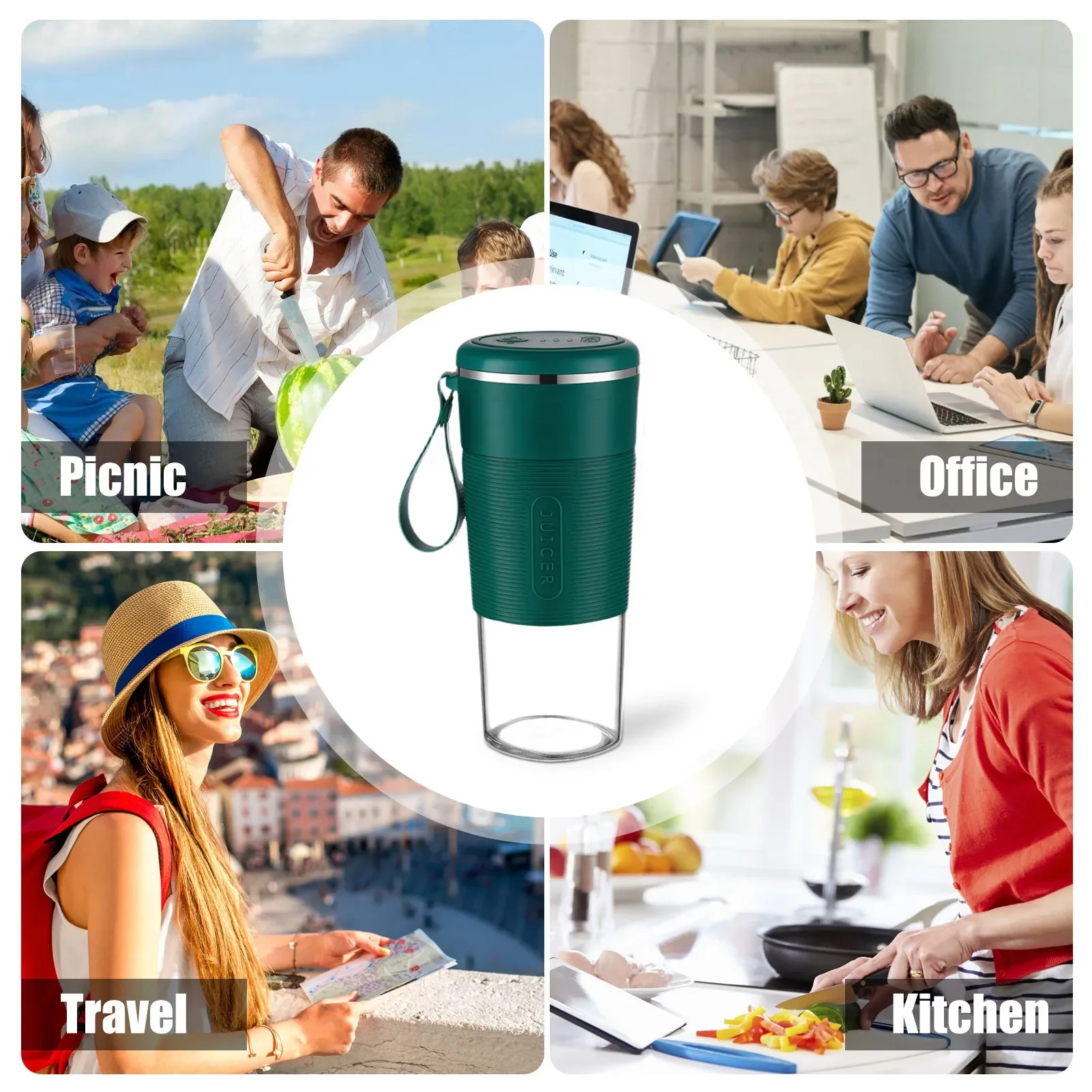 Blender Smoothie Maker USB Charging 300 ML Juicer Portable Blender Cup Built-in Rechargeable Battery Fruit Juice Mixer Juicer fo