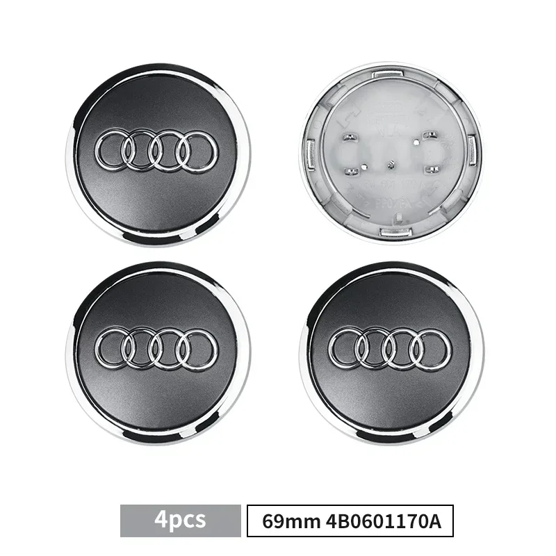 

2025 Горячие 4 шт. 69 мм автомобильный Стайлинг, центральная крышка ступицы, значок для Audi A3 A4 A5 A6 A7 A8 S4 S6 A4L A6L 4B0601170A, автодоступ