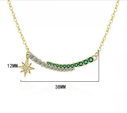 Женское Ожерелье с кулоном из серебра 925 пробы муассанитом