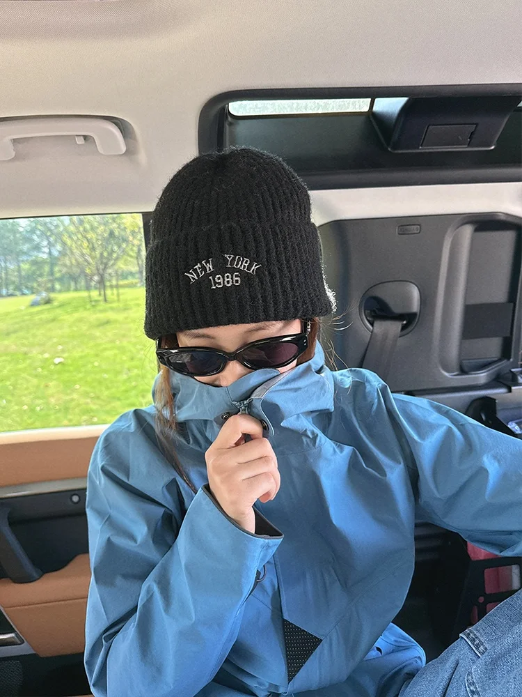 Winter Outdoor Knitted Hat Women 2024 Cold-Proof Warm Wool Climbing Hiking High Elastici Earmuffs