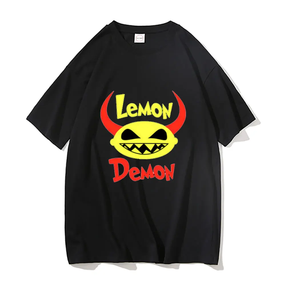 

Lemon Demon T-shirt Funny T Shirts Regular Men Women Cotton Tshirt Short Sleeve Fashion Retro Tees Man Tops Men's Short Sleeve