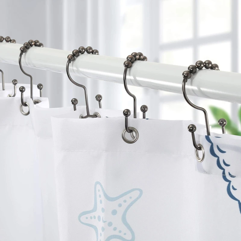

Shower Curtain Hooks Curtain Rings Stainless Steel Shower Curtain Hooks Rust Proof Free Sliding Double Shower Hooks