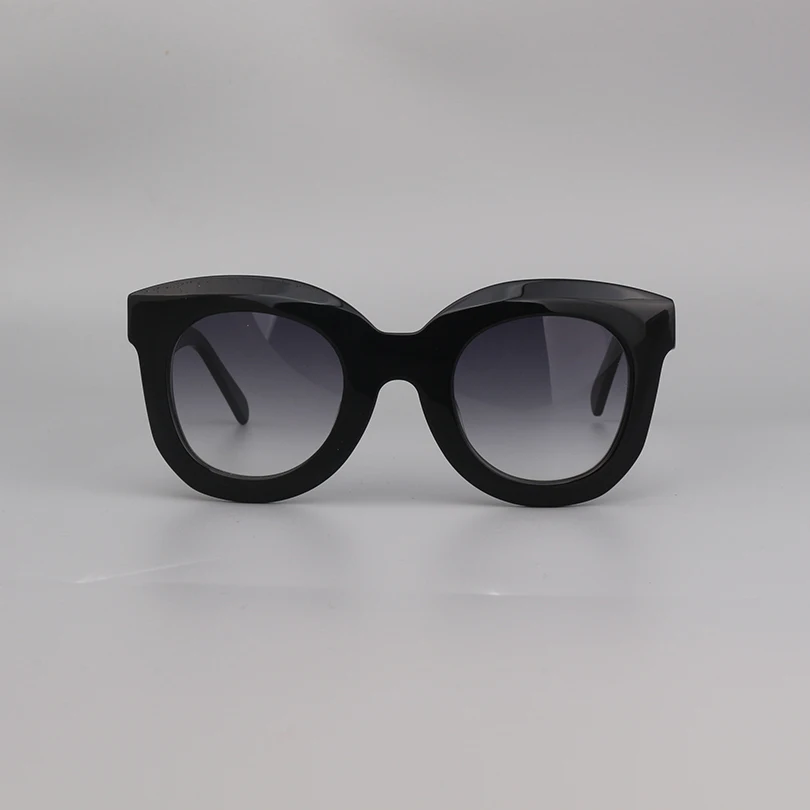 

Cat eye acetate frame sunglasses women gradient grey lens