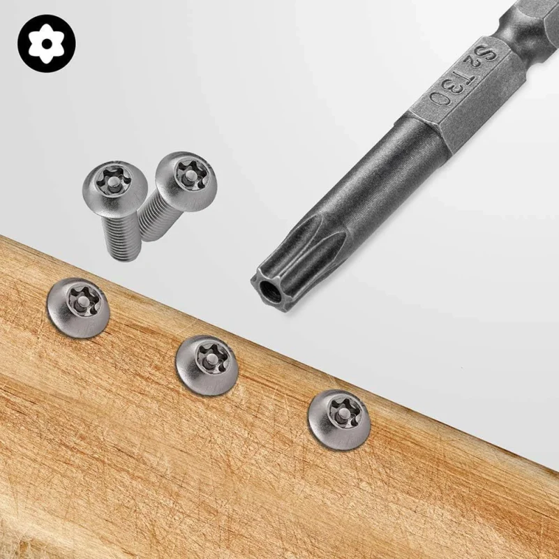 Фото Набор магнитных бит Torx Security T6-T40 (11 шт.) из стали S2 для шуруповертов Shark, 50/100 мм, инструменты для отверток №2