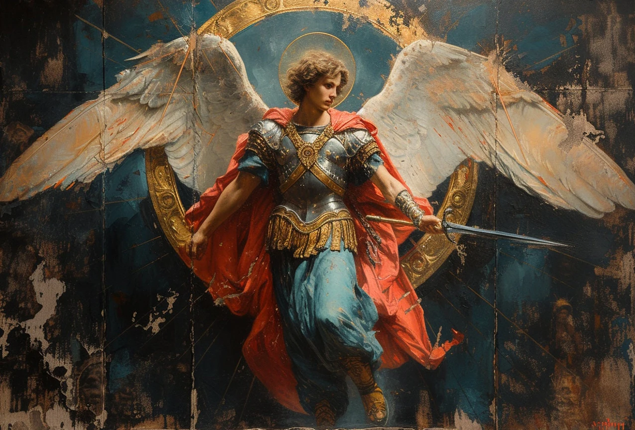 

Винтажный постер Архангел Михаил