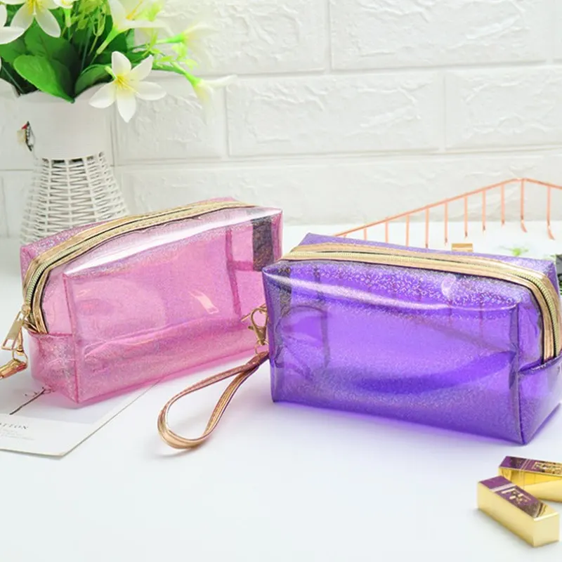 

New Women's Cosmetic Bag Transparent Cosmetic Bag Portable Toiletry Bag Large Capacity Storage Bag Simple and Lightweight