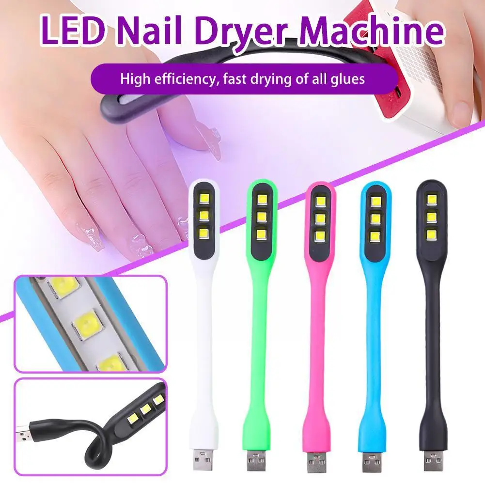 

TPU 6W Home Use Portable Mini USB Nail Phototherapy Lamp Gel Dryer Lamp Art Uv LED Varnish Machine Nail Nail Curer Foldable Q6N5