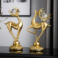 deer statue for decoration home accessories animal model resin sculpture modern art living room decor abstract figurines gifts