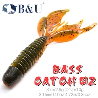 bu bass catch 80mm 120mm fishing soft lure jig wobblers swimbait silicone baits shrimp bass perch lure artifical bait
