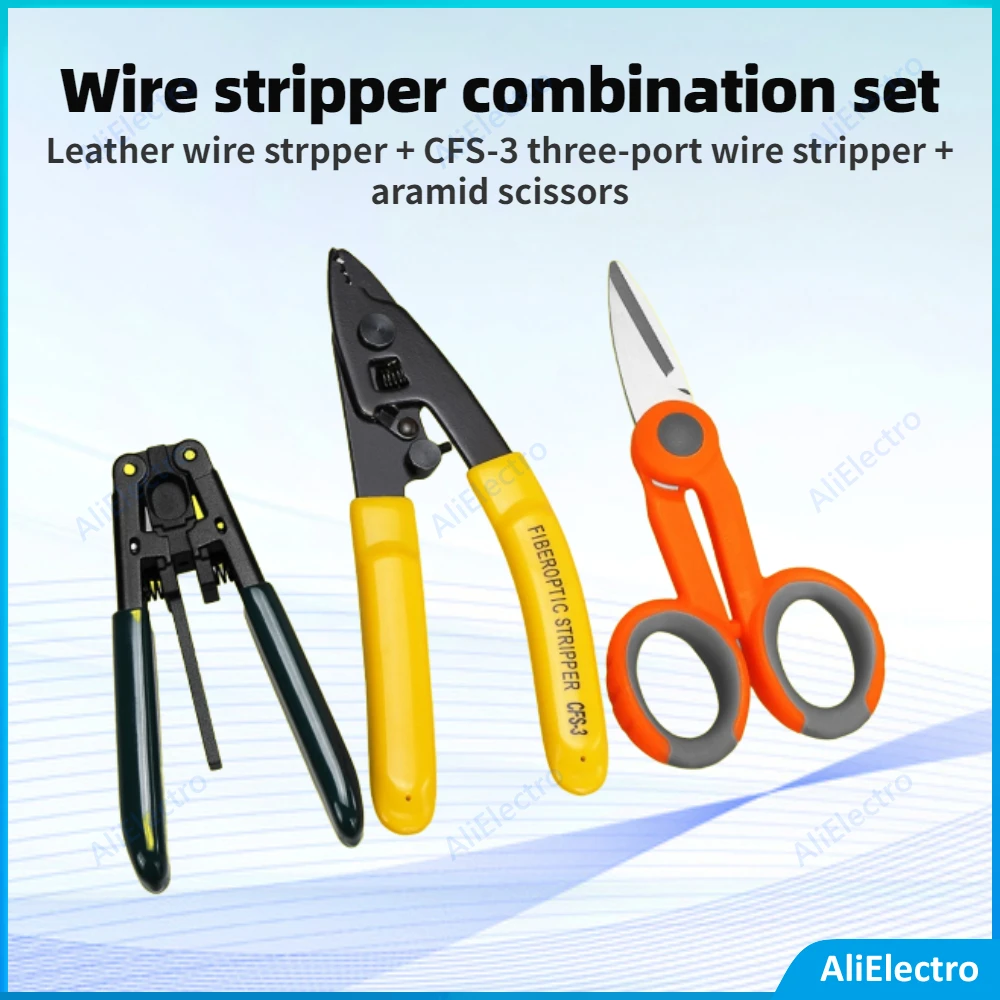 

Три пары Φ/3 двойной/трехпортовый волоконно-оптический Стриппер и Арамидные ножницы и 3 мм 2 мм Стриппер для проводов