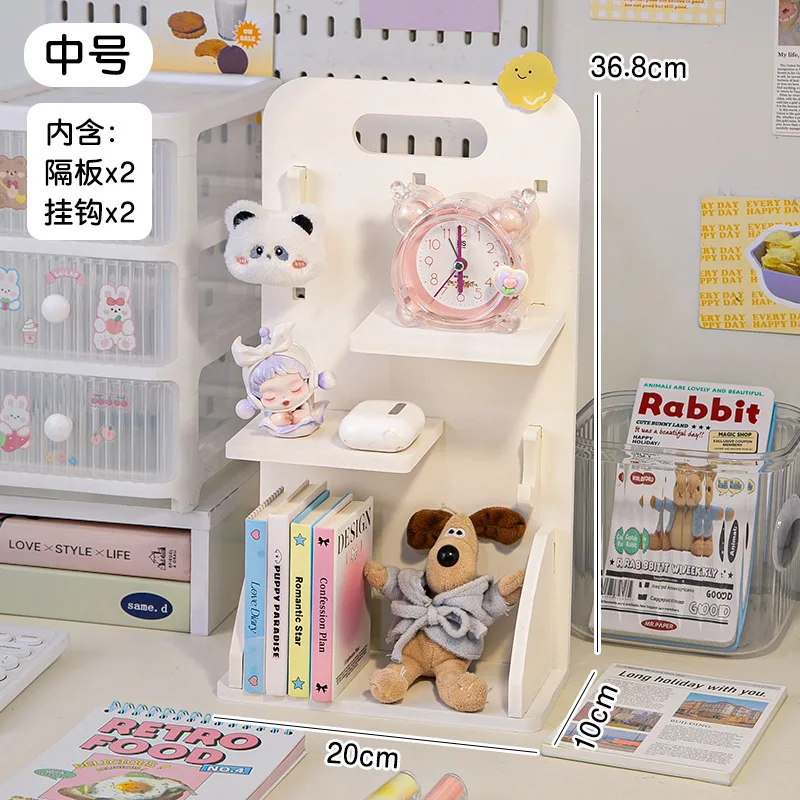 

Настольный стеллаж из дерева и пластика