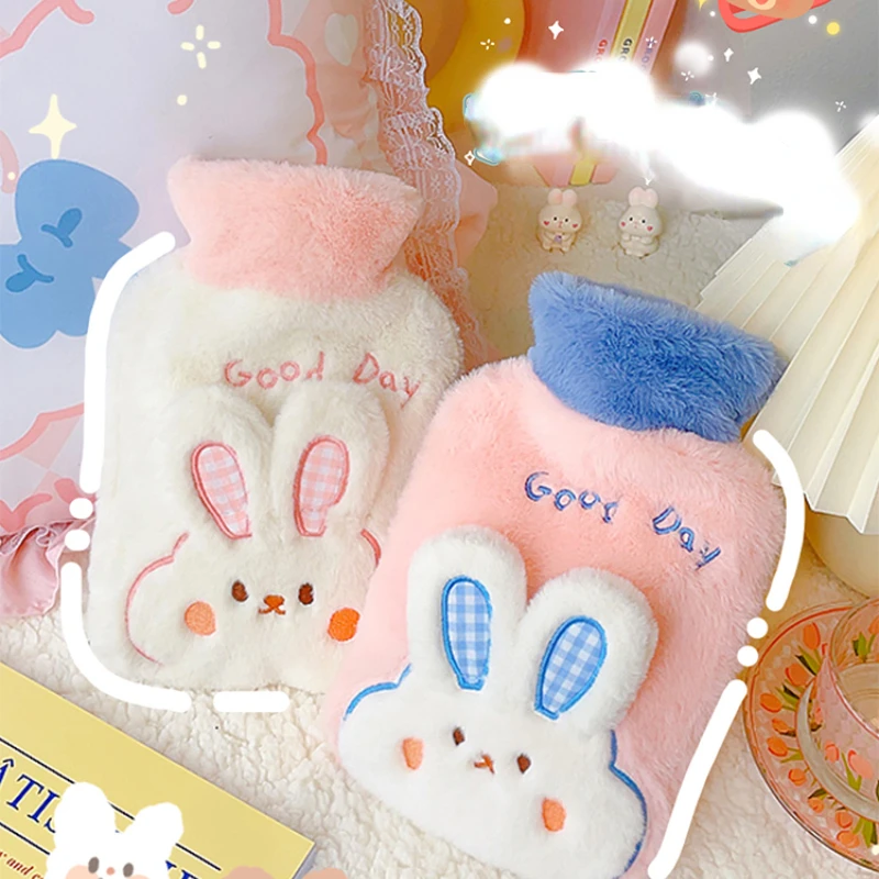 

Cute Plush Hot Water Bag Filled with Water Hand Warmer Quilt Explosion-proof Heating Baby Warmer with Water for Kids Gift