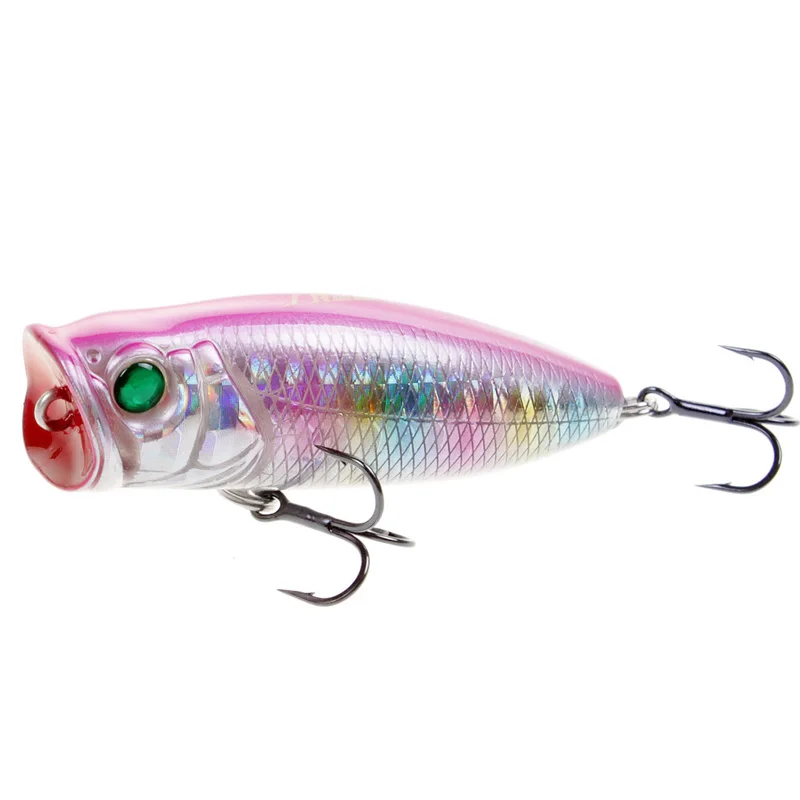 LUTAC Popper Высокое качество 55 мм 6 8 г цветов плавающая жесткая приманка 3D рыбий глаз