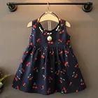 Платье принцессы для маленьких девочек, с цветочным принтом