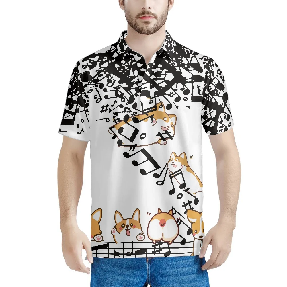 

Рубашка-поло мужская летняя с коротким рукавом и принтом в виде надписи