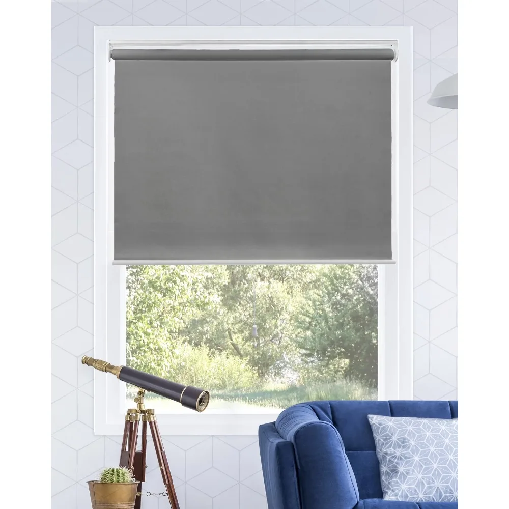 

Window Roller Blinds Snap-N'-Glide Cordless Roller Shade Urban Grey (Light Filtering) 38”W X 72“H Shading Blackout for Window