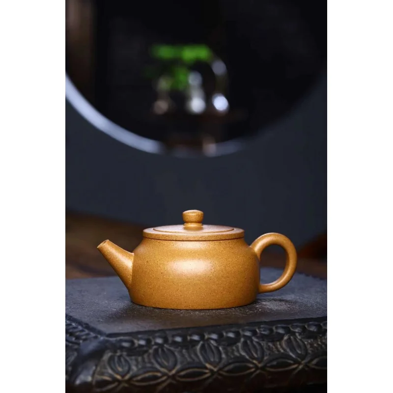 

Yuhu Yixing Moshun Сказочный чайник ручной работы, чайный набор с 14 отверстиями, сырая руда, бежевая глина, 220 DC чайник