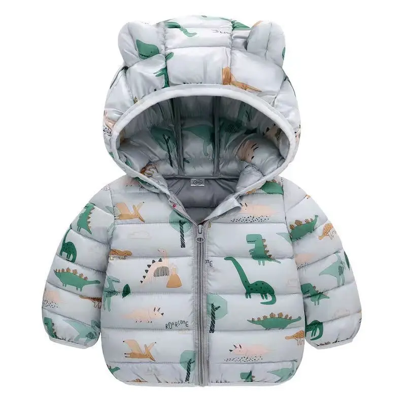 Купи Jacket 2022 New Thin Jackets For Boys Dinosaur Print Coat With Hood Kids Long Sleeve Coat For Girls Jacket Children Clothes 1-5Y за 928 рублей в магазине AliExpress