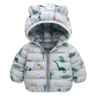 jacket 2022 new thin jackets for boys dinosaur print coat with hood kids long sleeve coat for girls jacket children clothes 1 5y