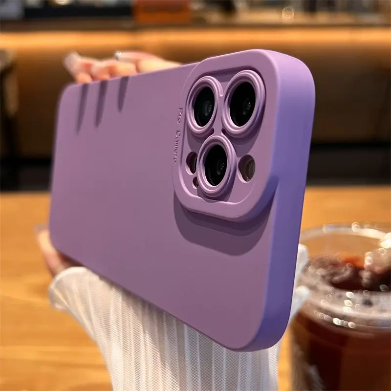 Matte Silicone Phone Case For iPhone 14 13 12 11 Pro Max Mini XR XS Max X 8 7 14 Plus SE 2020 Camera Lens Portector Soft Cover